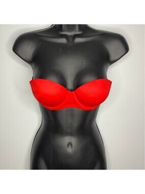 Victoria Secret Strapless Red Strapless Bra 34A